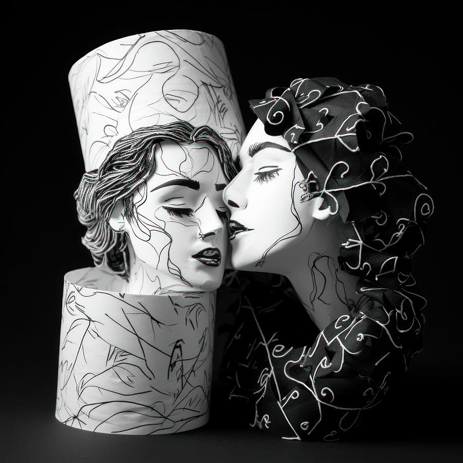 Love is everywhere 01 Toilet Paper Roll Digital Art by Matthias Hauser
