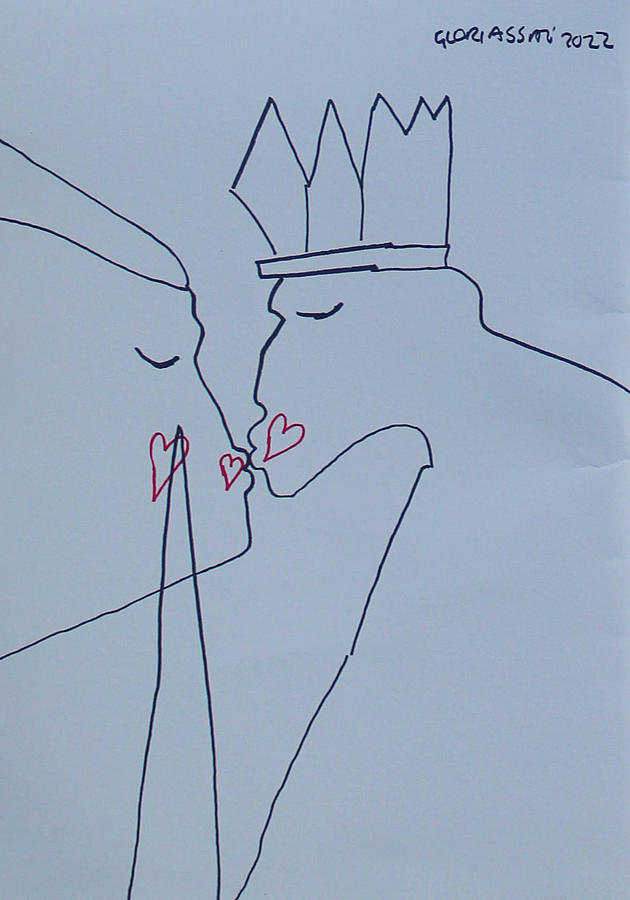 Love is Following You Around With My Love Drawing by Gloria Ssali