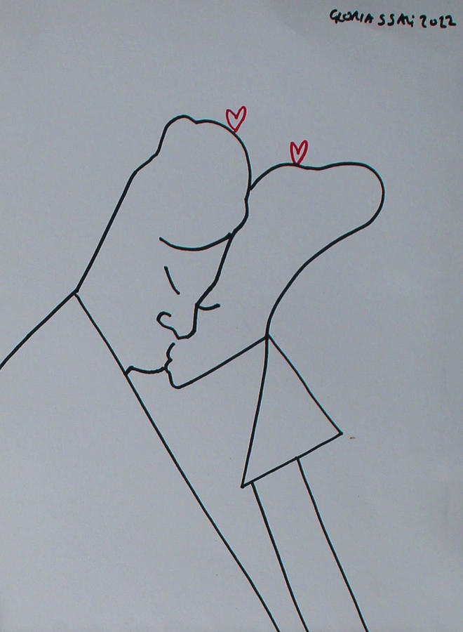 Love is Heart Minaiture Sweet Secrets Drawing by Gloria Ssali