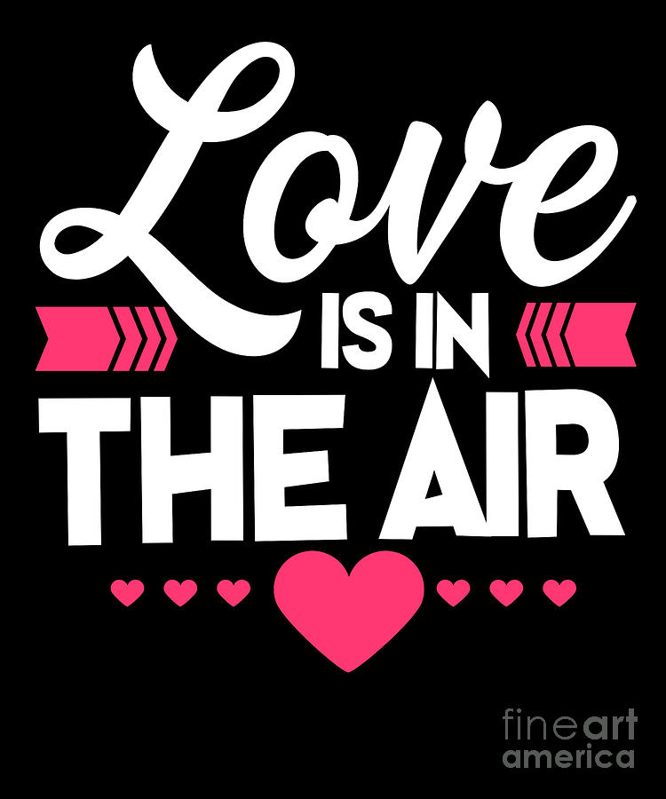 Love Is In The Air Cupids Hearts Valentines Day Romance Lovers Date ...