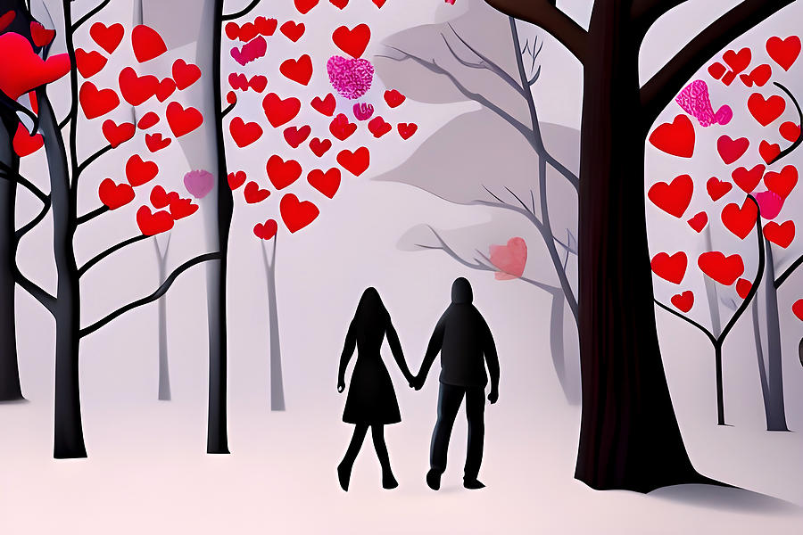 Love is in the Air Digital Art by Debra Kewley