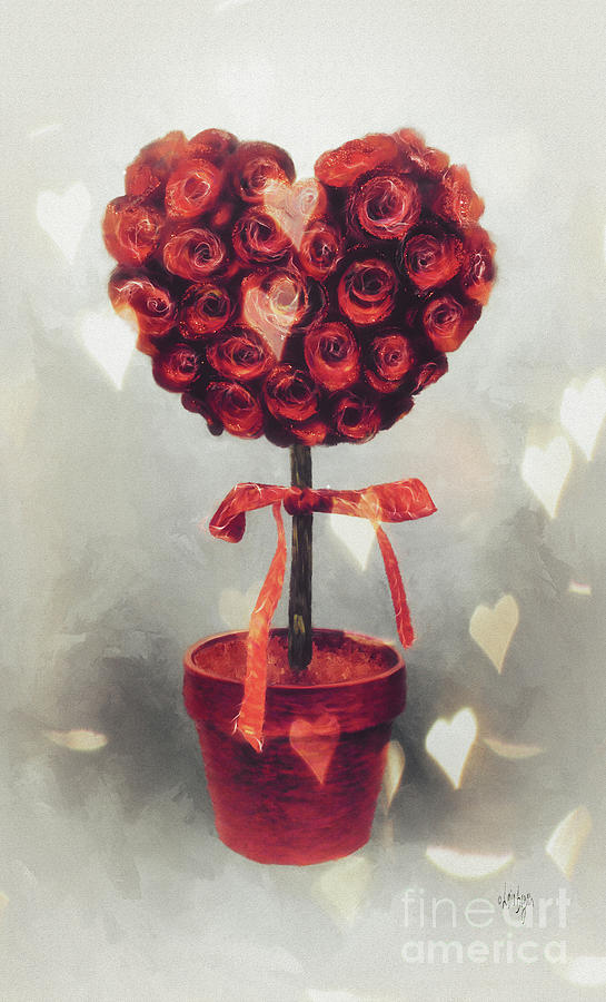 Rose Digital Art - Love Is In The Air by Lois Bryan