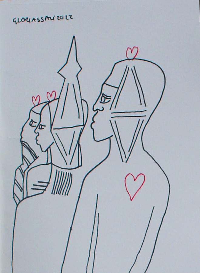 Love is Kids and Fashion Drawing by Gloria Ssali