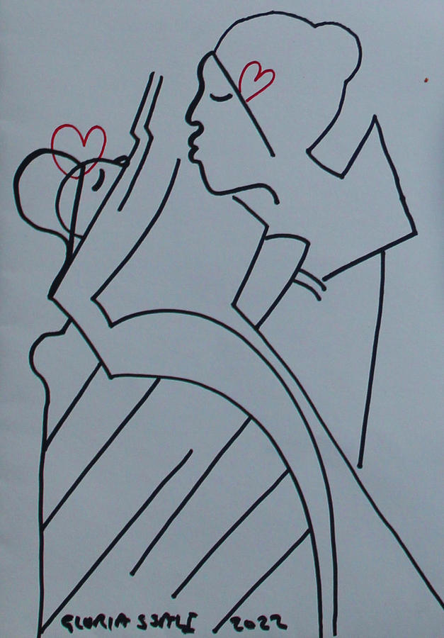 Love is Letting You Know I Will Always Have Your Back Drawing by Gloria Ssali