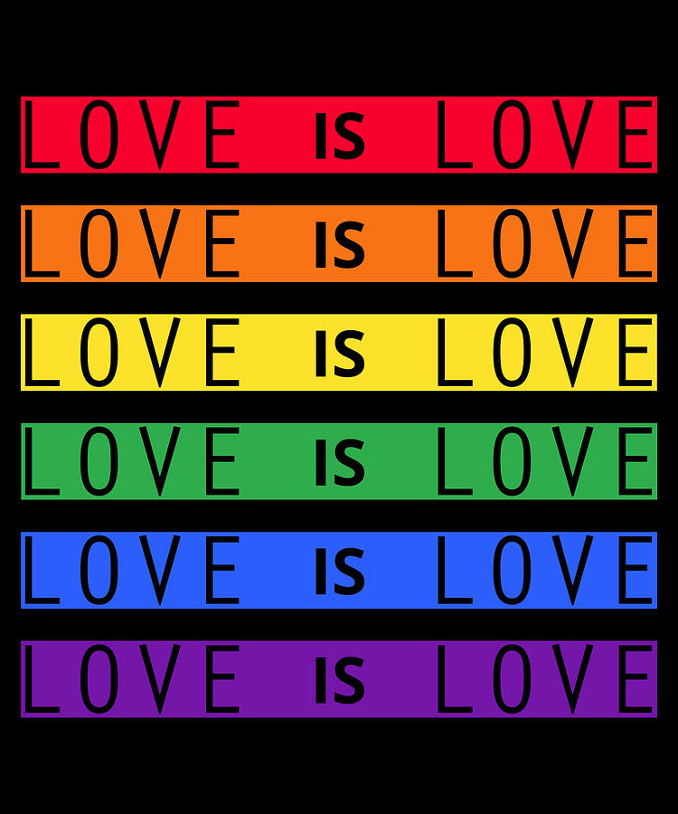 Love Is Love Lgbt Pride Quote Gay Lesbian T Raglan Baseball Tee Digital Art By Art Frikiland