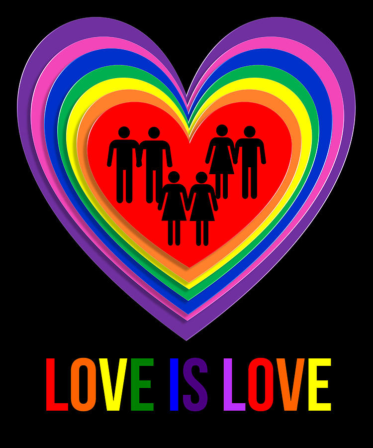 Love Is Love LGBTQ Digital Art by Flippin Sweet Gear