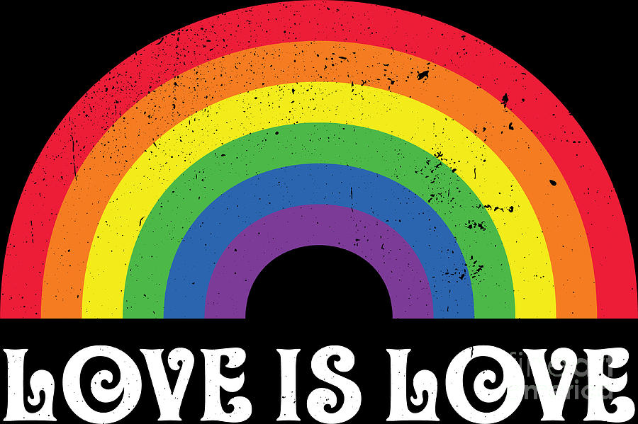 Love Is Love Rainbow Gay Pride Lgbtq Pride Flag Equality Digital Art by ...