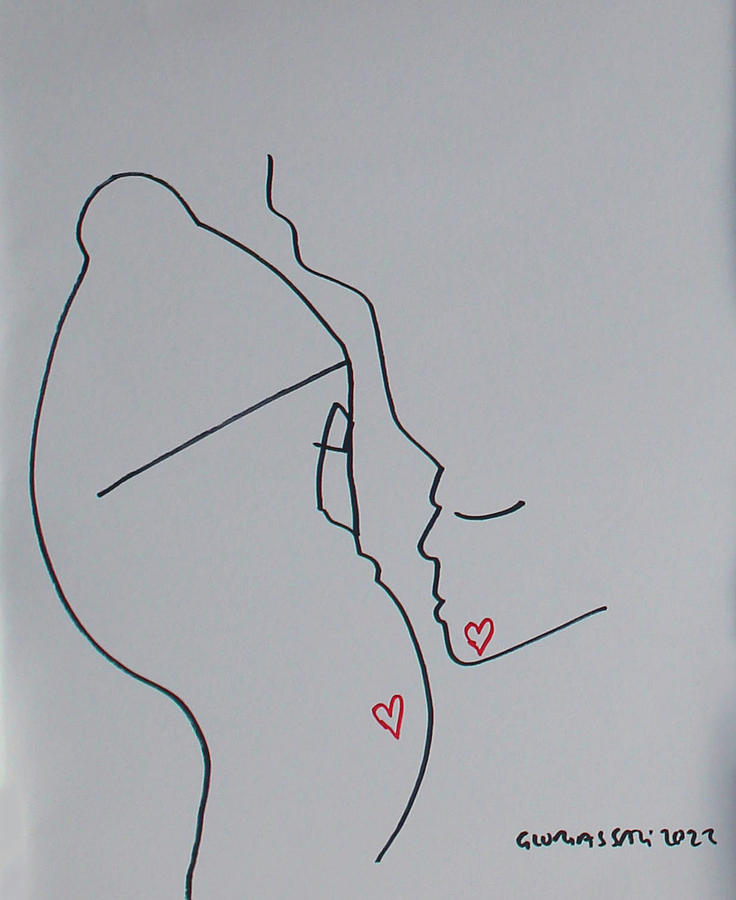 Love is My Heart For You When You Are Bigheaded Drawing by Gloria Ssali