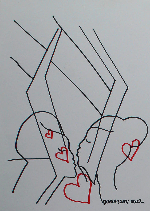 Love is Sticking Together Drawing by Gloria Ssali