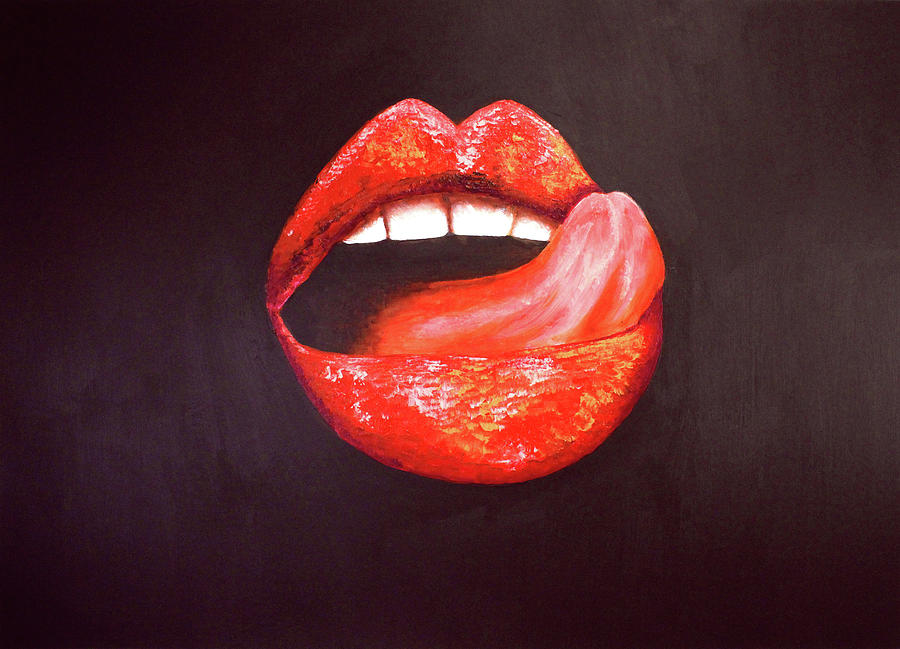 Love Licks Painting by Sherell Marie Love Licks Painting by Sherell Marie