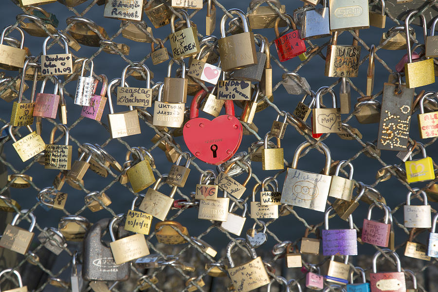 Love locks. Photograph by Grant Faint