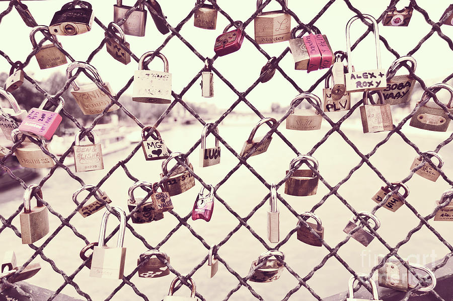 Love locks in Paris Photograph by Delphimages Paris Photography