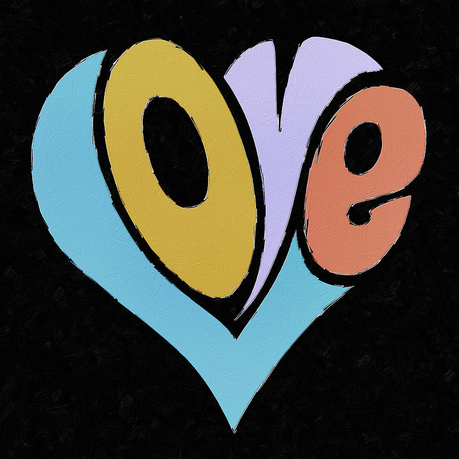 Love Love Love Heart Painting by Tony Rubino