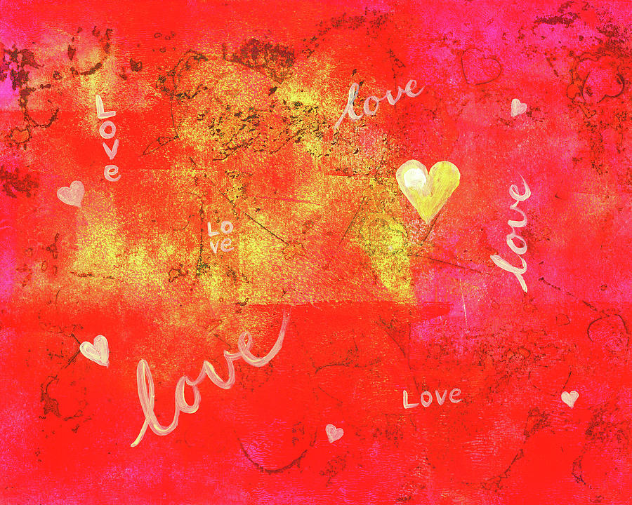 Love love love Painting by Karen Kaspar