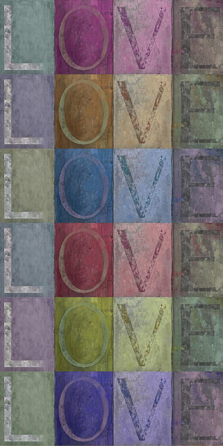 Love Love Love Love Tall Painting by Tony Rubino