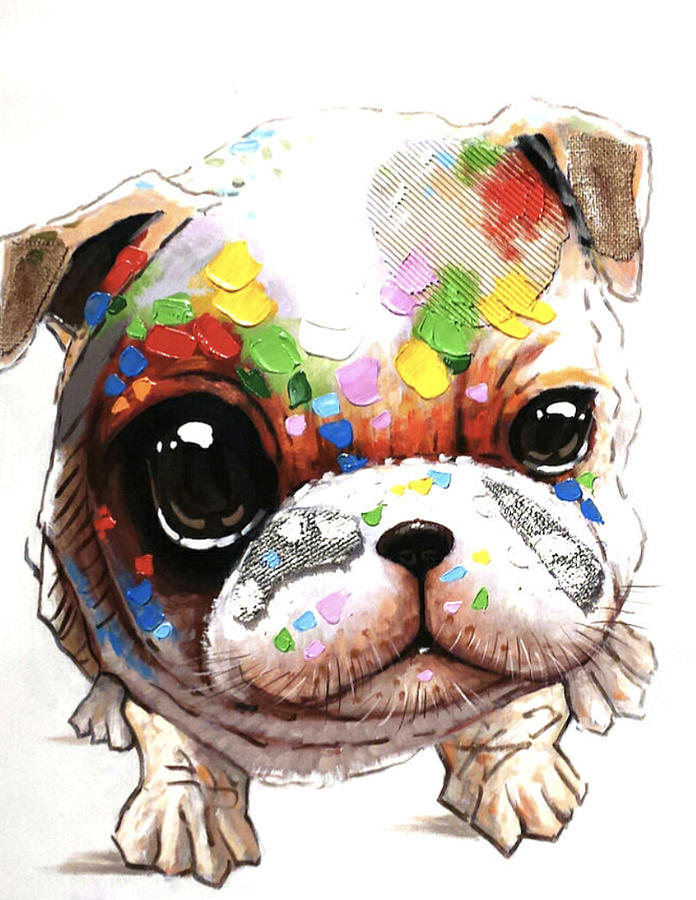 Pug Painting - Love My Pug  by Vanessa Sisk