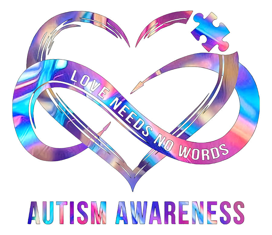 Love needs no words Autism awareness Prevention of autism Blue ribbon ...