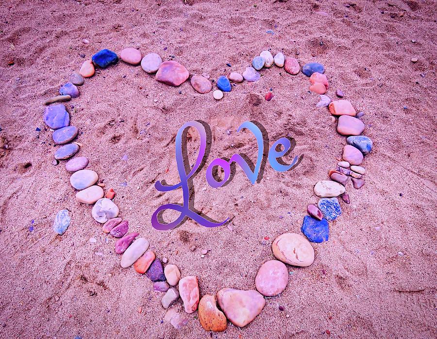 Love on Pebble Beach Photograph by Judy Kennedy