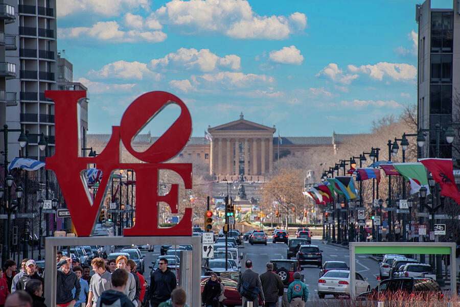 Love - On the Parkway - Pphiladelphia Photograph by Bill Cannon