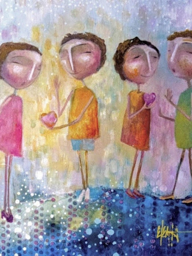 Love One Another Painting by Eleatta Diver