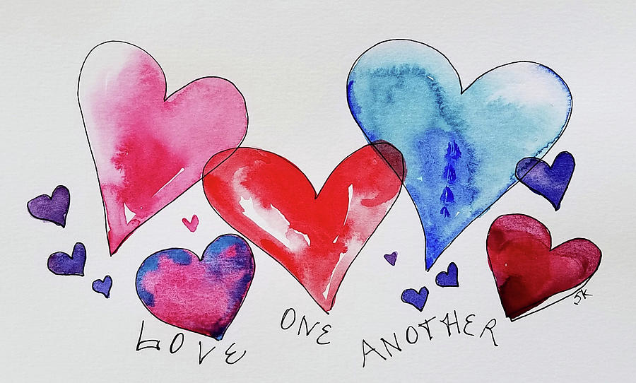 Love One Another Painting by Sue Kemp