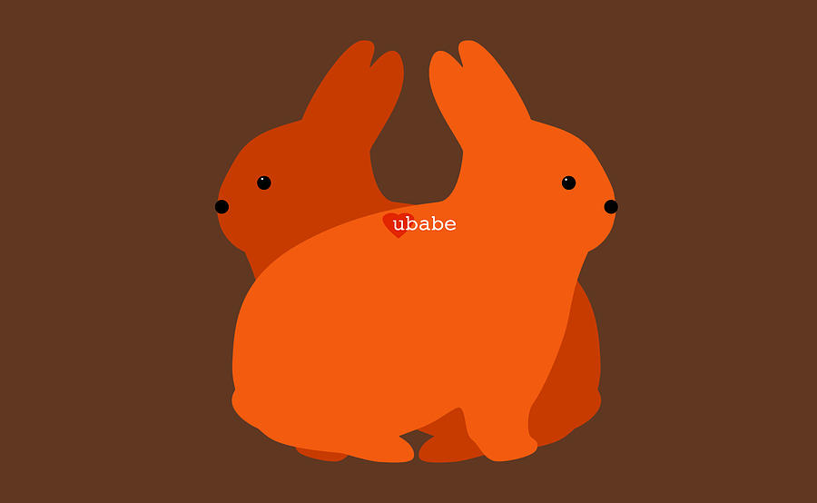 Love Rabbits Digital Art by Ubabe Style