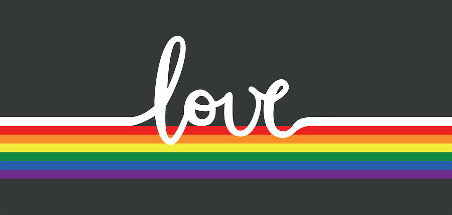 Love Rainbow Drawing by LonelySnailDesign