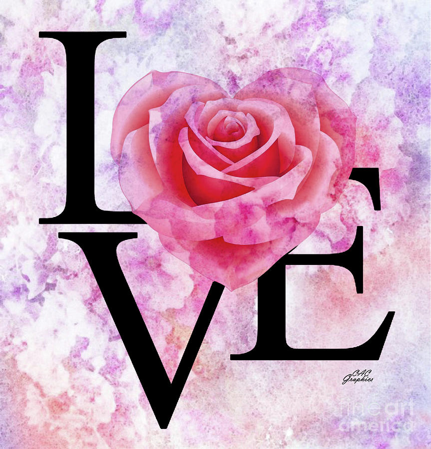 Love Rose Digital Art by CAC Graphics