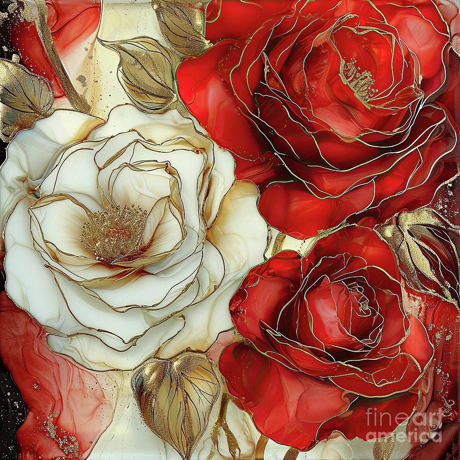 Love Roses Painting by Tina LeCour
