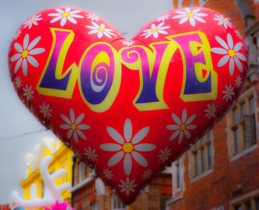 Love sign balloon Photograph by Image by Robert Harper (Zepsis)