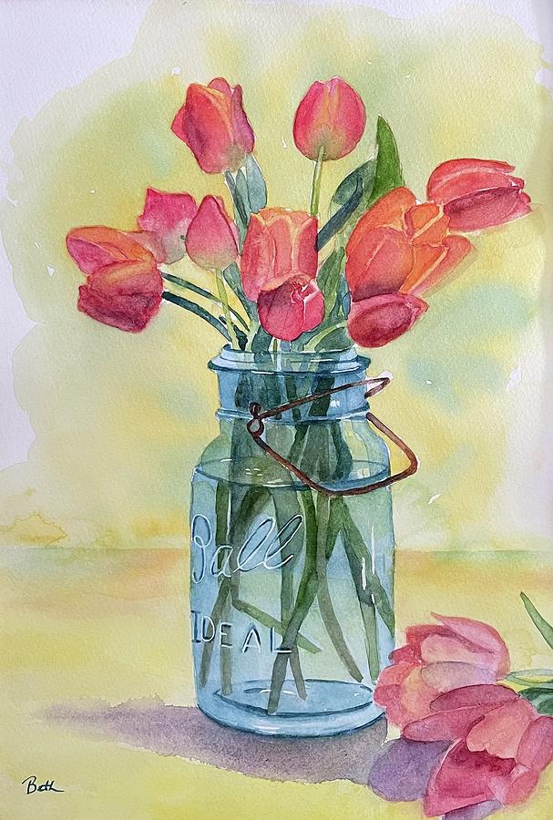Love Speaks in Tulips Painting by Beth Fontenot