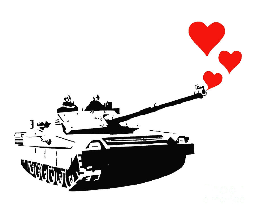 Love Tank Painting by My Banksy
