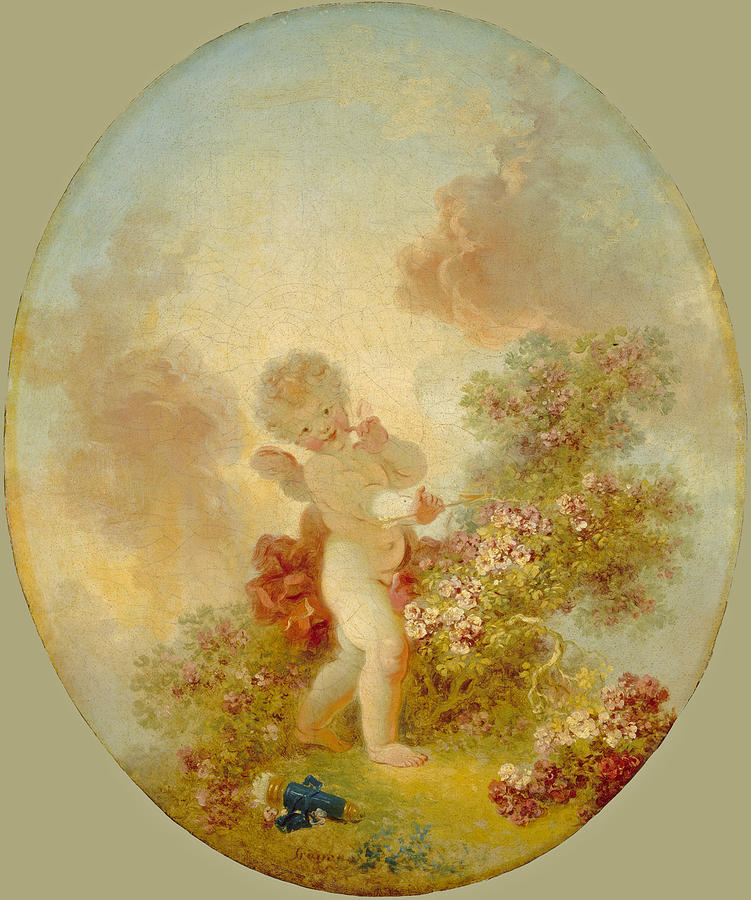 Love the Sentinel 2 Painting by Jean-Honore Fragonard