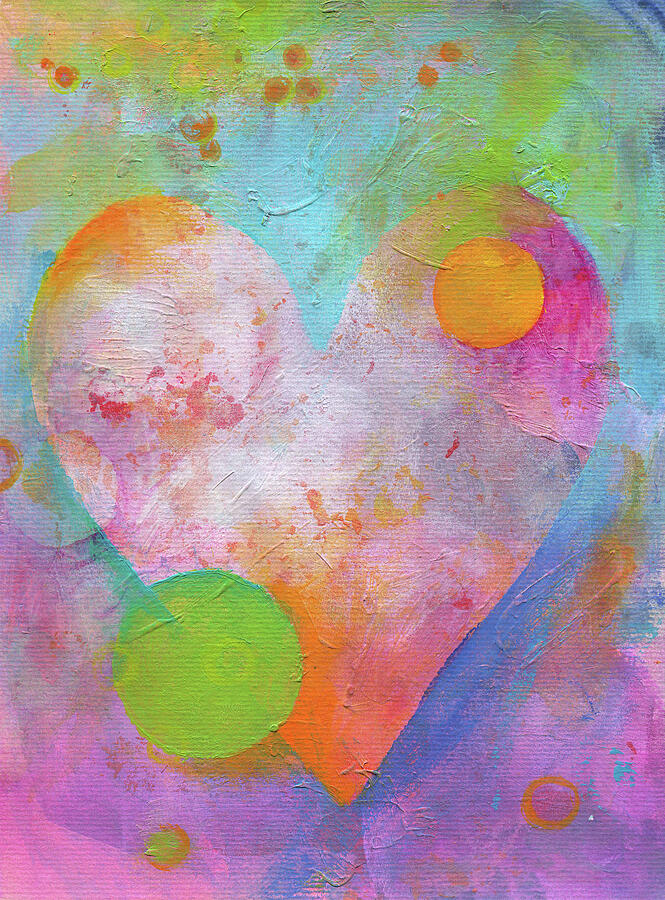Love universe abstract art Painting by Karen Kaspar