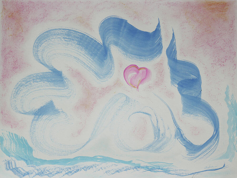 Love Painting - Love Waves by Asha Carolyn Young