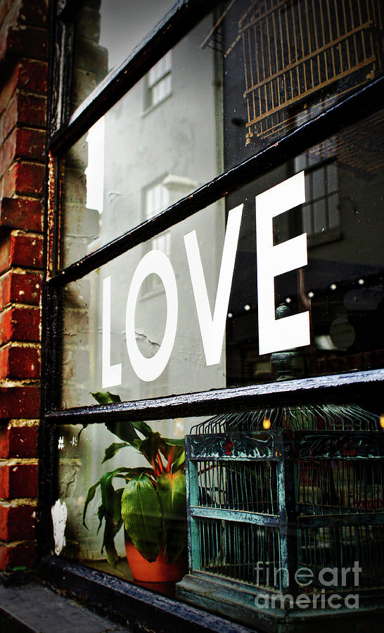 Love window sign Photograph by Tom Gowanlock - Pixels