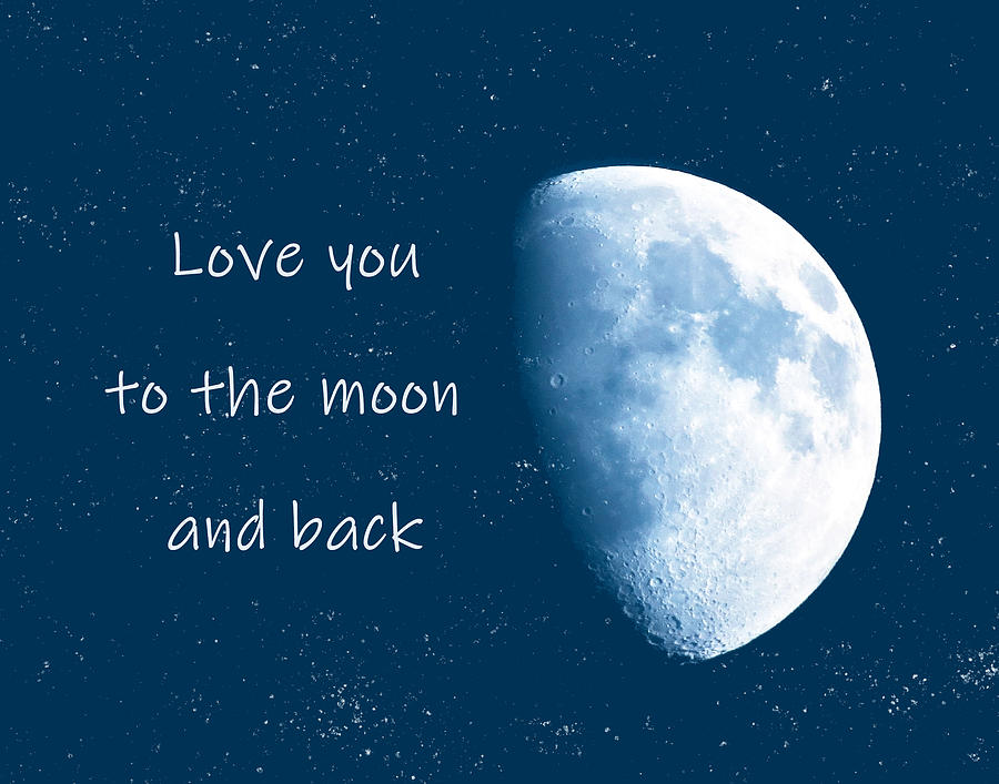 Love you to the moon Digital Art by Denise Beverly