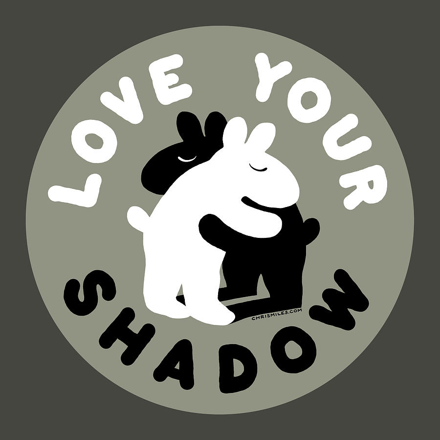 Love Your Shadow - circle -  Digital Art by Chris Miles