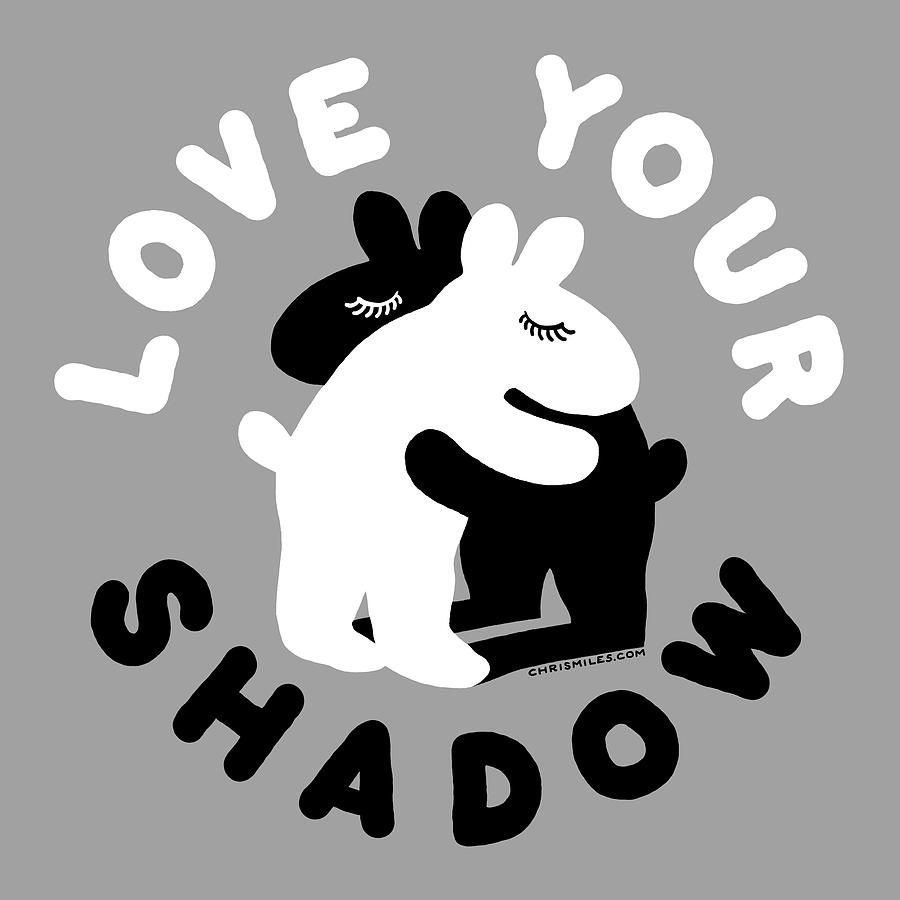 Love Your Shadow - Girl Shadow Digital Art by Chris Miles