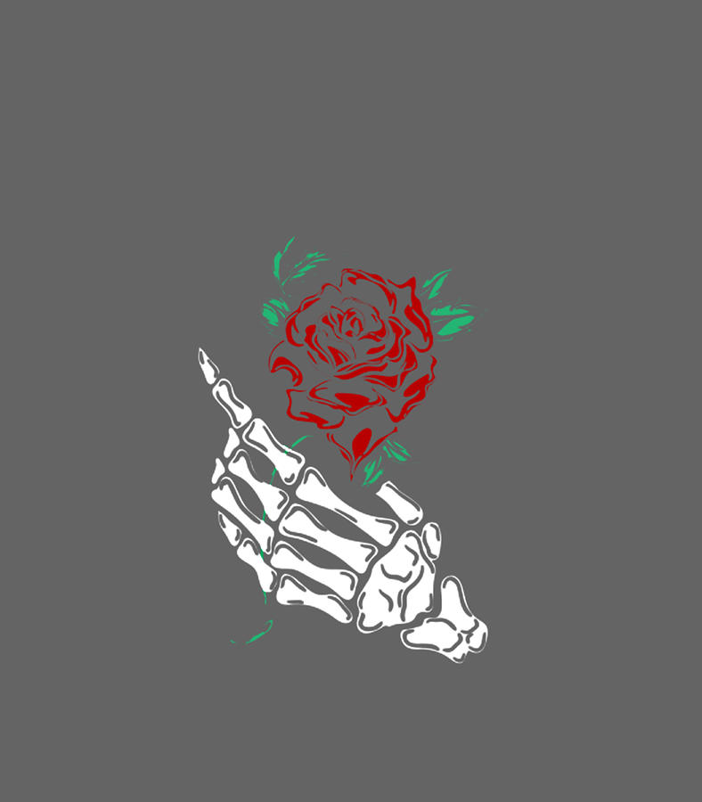 Love Yourself Skeleton Hand Rose Aesthetic Goth Grunge Digital Art by ...