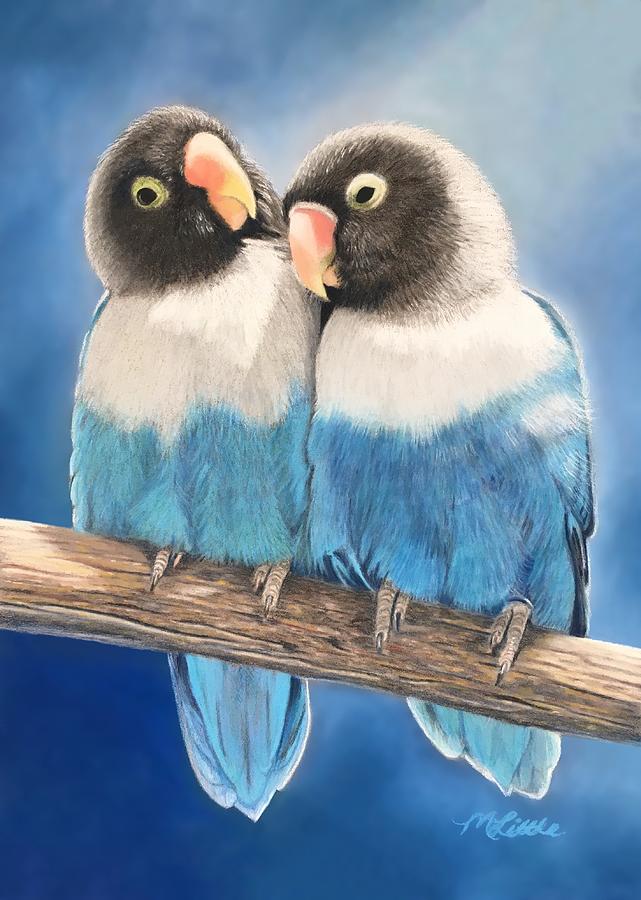 Lovebirds Pastel by Marlene Little