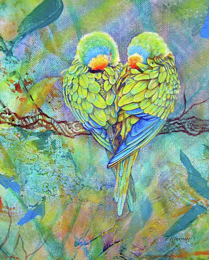 Lovebirds Painting by Pamela Kirkham