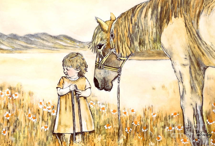 Loved By A Little Girl Painting by Fine Art By Edie