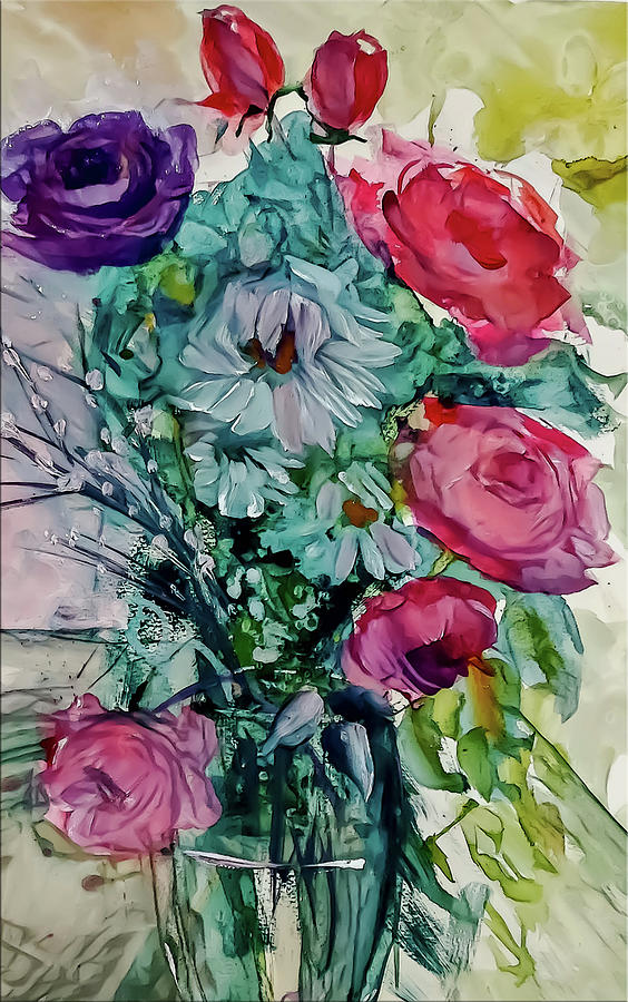 Lovely Bouquet Monae  Mixed Media by Lisa Kaiser