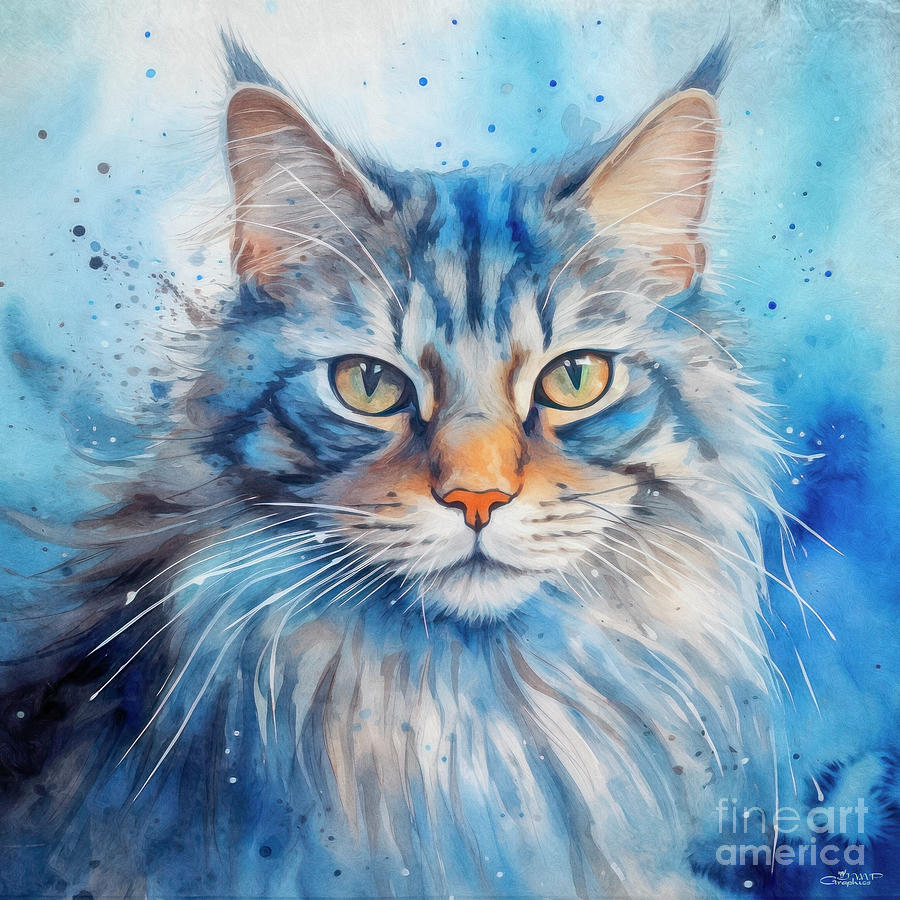 Lovely Cat Lady Digital Art by Jutta Maria Pusl