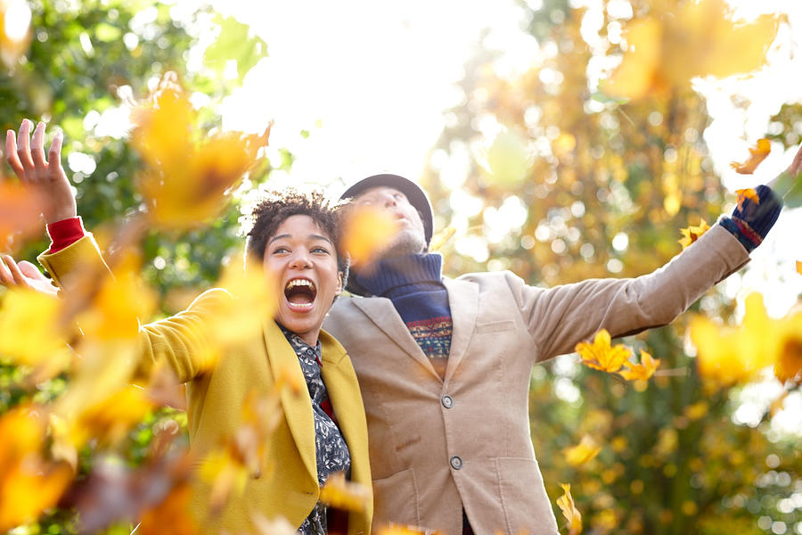 Lovely couple enjoying Autumn Photograph by Dean Mitchell