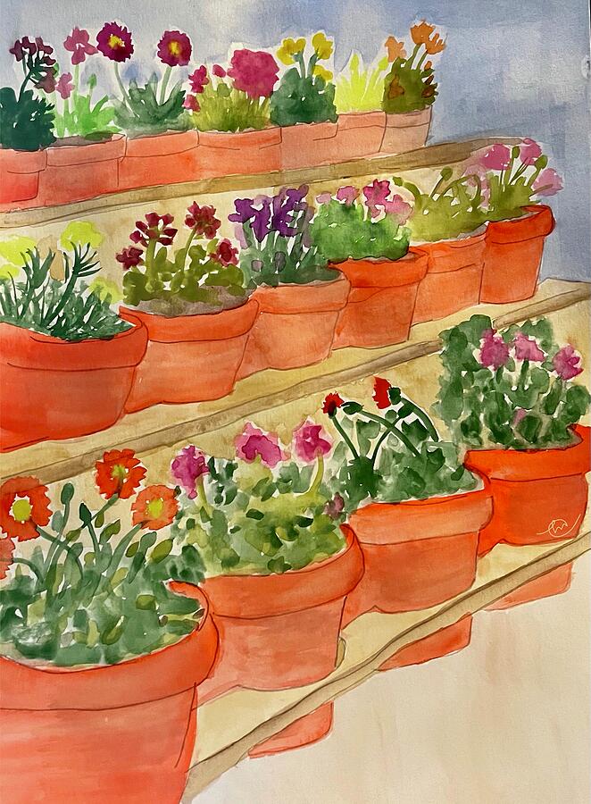 Lovely Garden Painting by Monica Martin