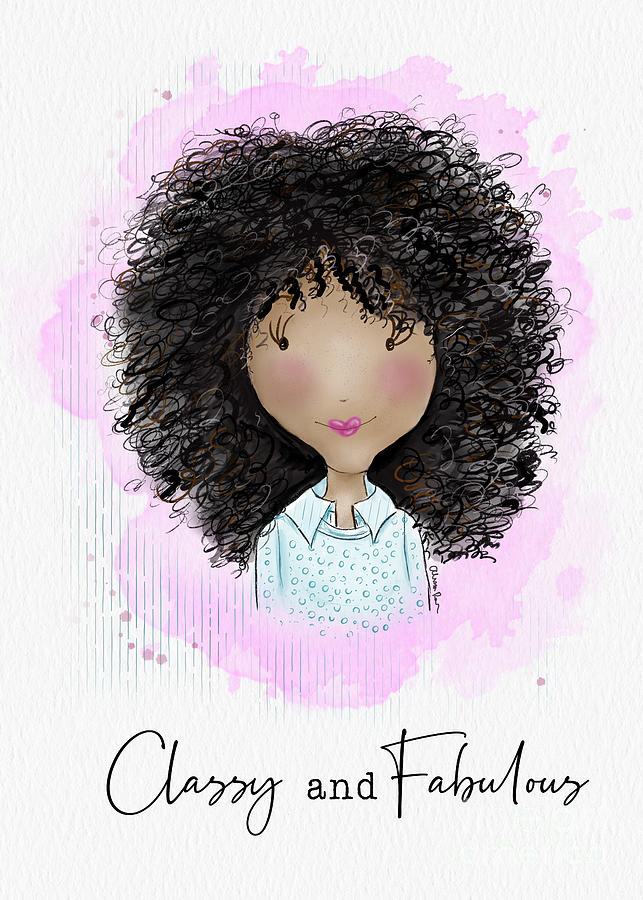 Lovely Girl Illustration Painting by Alissa Beth Photography