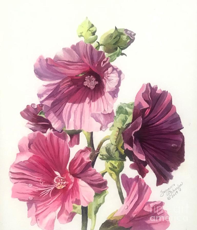 Lovely Lavatera Painting by Suzanne Schaefer