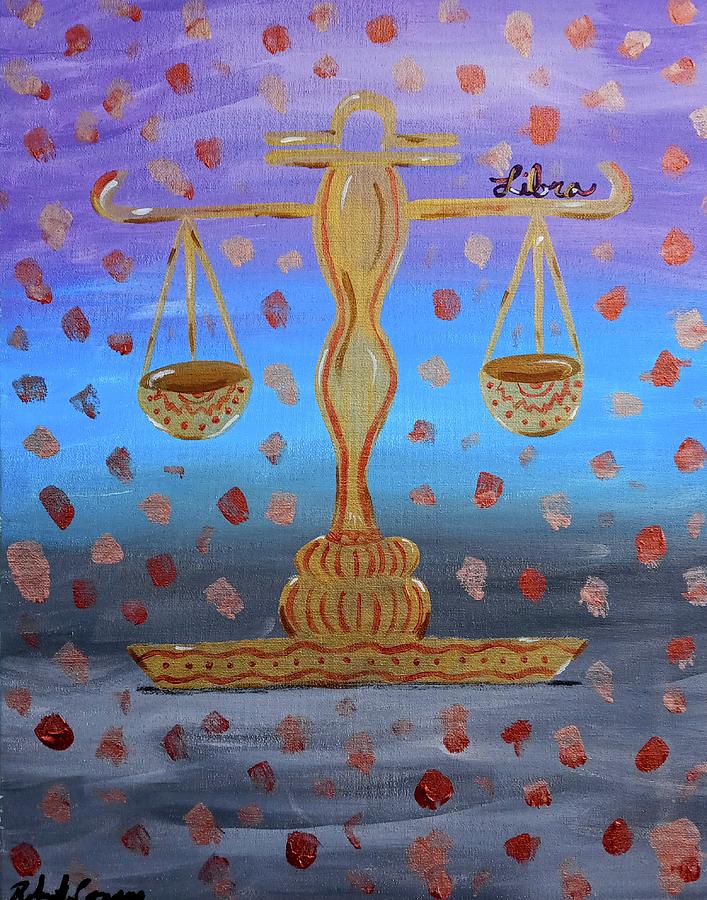 Lovely Libra Scales Painting by Roberta Conyers - Fine Art America